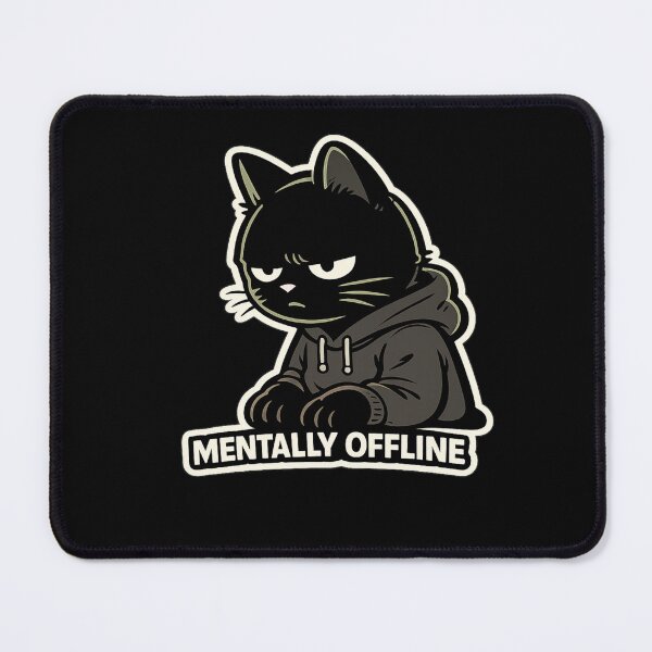 Item preview, Mentally Offline Grumpy Cat designed and sold by Modern Badge.