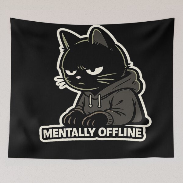 Item preview, Mentally Offline Grumpy Cat designed and sold by Modern Badge.