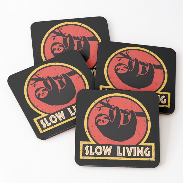 Item preview, Slow Living Sloth - Funny Jurassic Parody designed and sold by TheSamuraiCat.