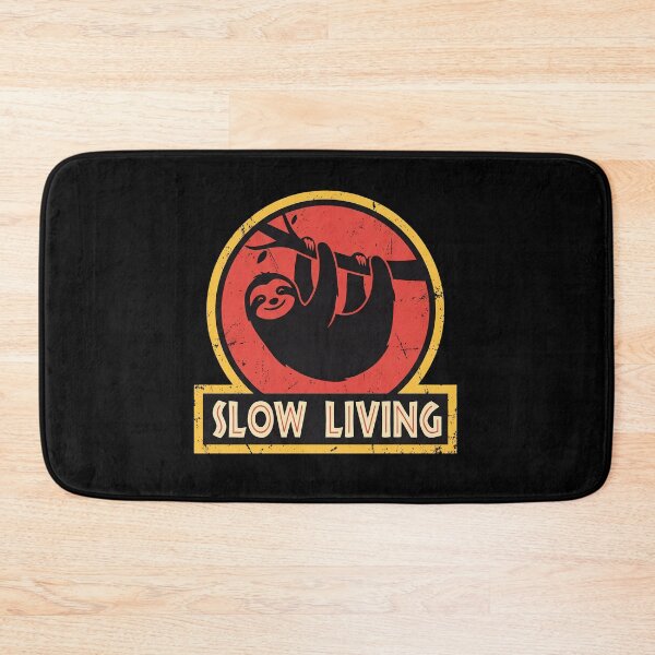 Item preview, Slow Living Sloth - Funny Jurassic Parody designed and sold by TheSamuraiCat.