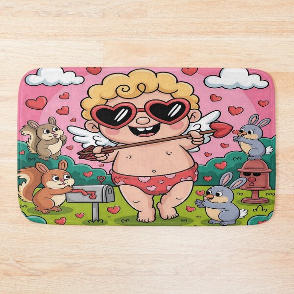 Item preview, Cool Cupid Love Strike | Funny Valentine's Day Animals Cartoon designed and sold by Midnight Veil Designs.
