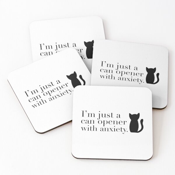Item preview, Can Opener with Anxiety - Black designed and sold by killercrow.