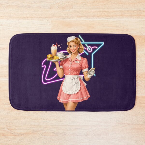 Item preview, Vintage Pin-Up Waitress – Retro Diner Girl 1950s Style Illustration designed and sold by Bea May Bombshell Studio.