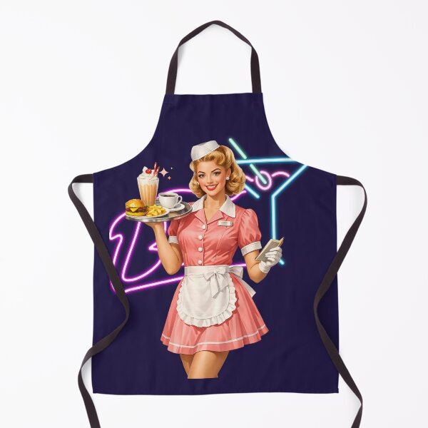Item preview, Vintage Pin-Up Waitress – Retro Diner Girl 1950s Style Illustration designed and sold by Bea May Bombshell Studio.