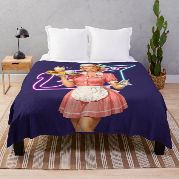 Item preview, Vintage Pin-Up Waitress – Retro Diner Girl 1950s Style Illustration designed and sold by Bea May Bombshell Studio.