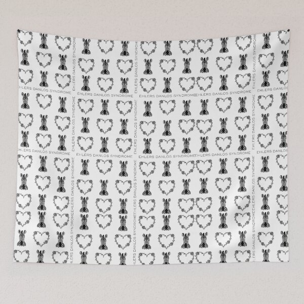 Item preview, Dark Ehlers Danlos Syndrome Zebra Pattern – Gothic EDS Awareness Design designed and sold by ZebraDazzleDesigns.