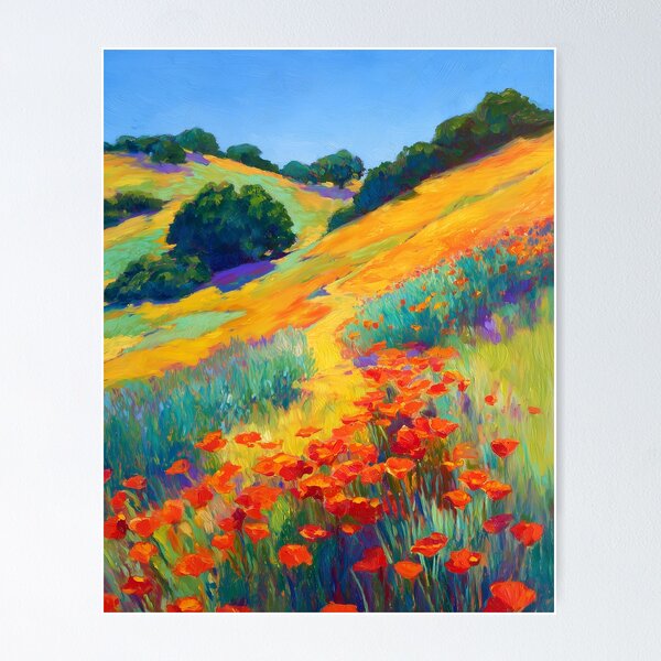 Item preview, Vibrant Wildflower Valley with Red Poppies designed and sold by M&A Design House.