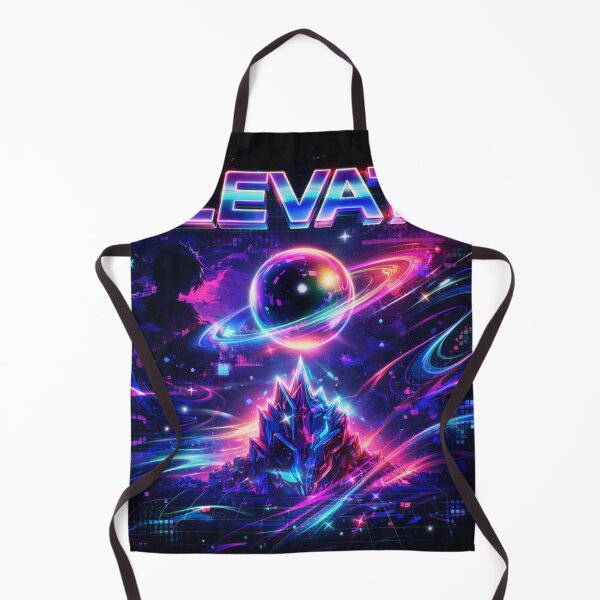 Item preview, ELEVATE Neon Cyberpunk Galaxy Glitch Aesthetic Graphic Tee designed and sold by AcrossAges.