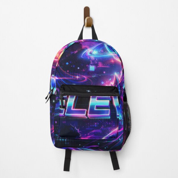 Item preview, ELEVATE Neon Cyberpunk Galaxy Glitch Aesthetic Graphic Tee designed and sold by AcrossAges.