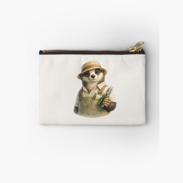 Item preview, Badger Gardener Portrait – Cozy Cottagecore Spring Illustration designed and sold by Ombrya.