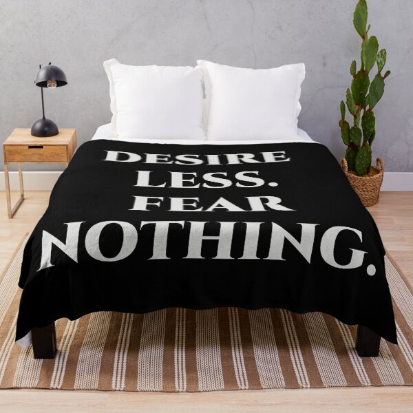 Item preview, Desire Less Fear Nothing – Minimal Stoic Quote designed and sold by BrushRushX.