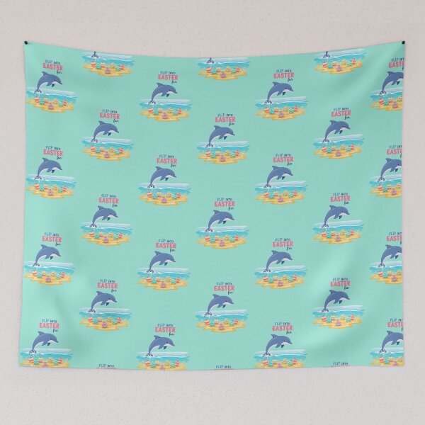 Item preview, Flip Into Easter Fun – Cute Dolphin Easter Illustration designed and sold by Sea Gem.