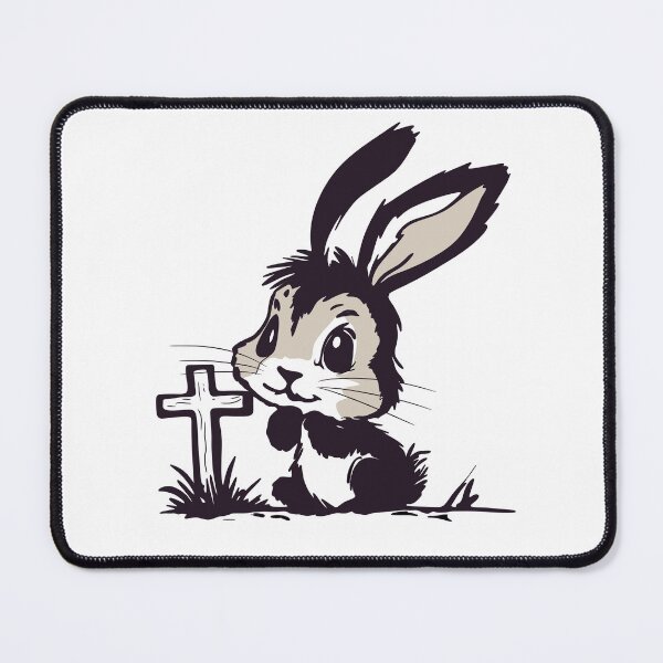 Item preview, Christian Easter Bunny with Cross designed and sold by SimoesArtistry.