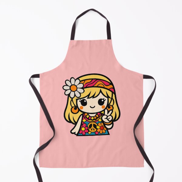 Item preview, Kawaii Hippie Girl - 1967 Summer of Love Retro Aesthetic designed and sold by Far Out Goods.