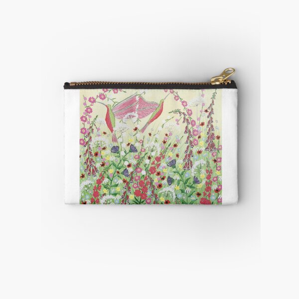 Item preview, Hummingbird Heartbeat - abstract meadow flowers splashy artwork designed and sold by ElisaTruemanArt.