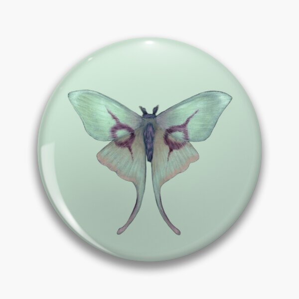 Item preview, Pastel Luna Moth with Crimson Marks – Ethereal Gothic Butterfly designed and sold by destelloacido.