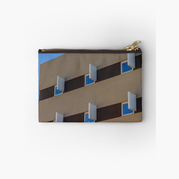 Item preview, Modern Apartment Building Facade With Shutters, Windows, And Bright Blue Sky designed and sold by Nmallia.