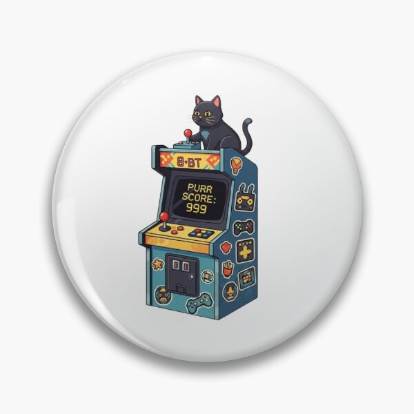 Item preview, Purr-Cade Champion - Retro Pixel Cat Gamer designed and sold by dianspt.