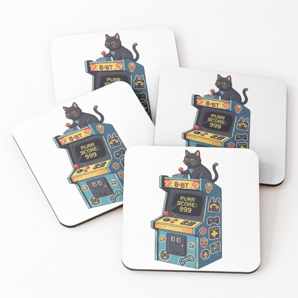 Item preview, Purr-Cade Champion - Retro Pixel Cat Gamer designed and sold by dianspt.
