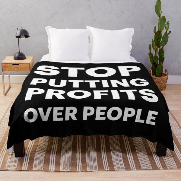 Item preview, Stop Putting Profits Over People (White Text) designed and sold by STUDIO-72.