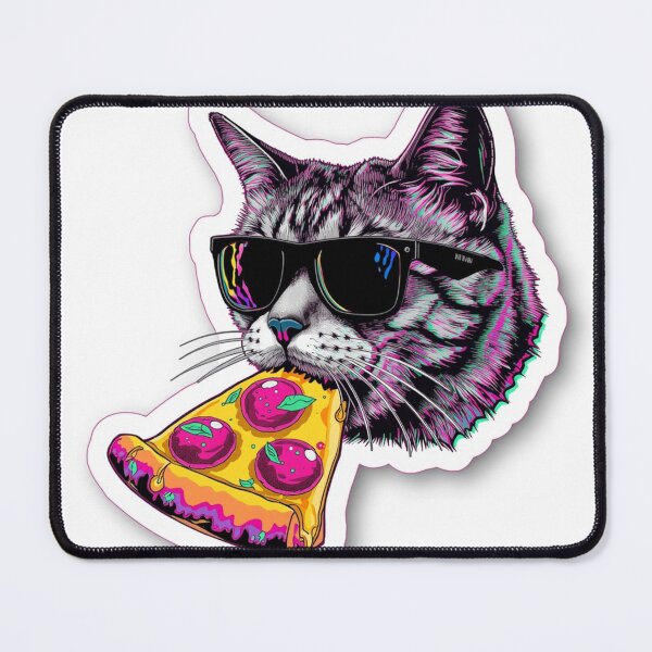 Item preview, Chaotic Space Cat Pizza Party Sticker designed and sold by soldbyelijah.