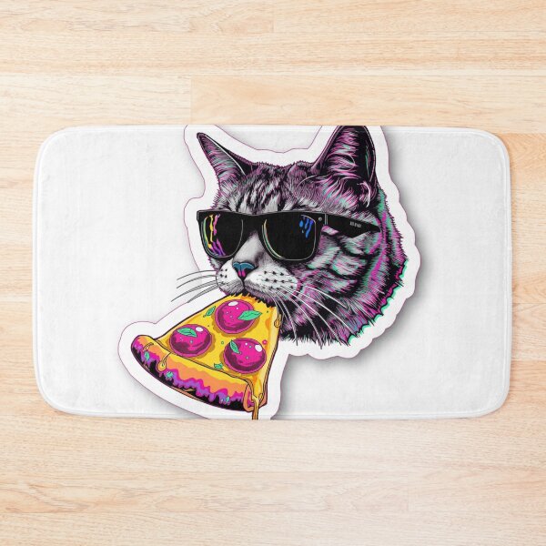 Item preview, Chaotic Space Cat Pizza Party Sticker designed and sold by soldbyelijah.