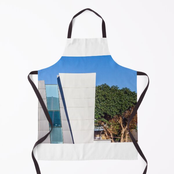 Item preview, Modern White Facade Building With Glass Windows, Blue Sky, And Lush Tree — Architectural Composition Outdoors designed and sold by Nmallia.