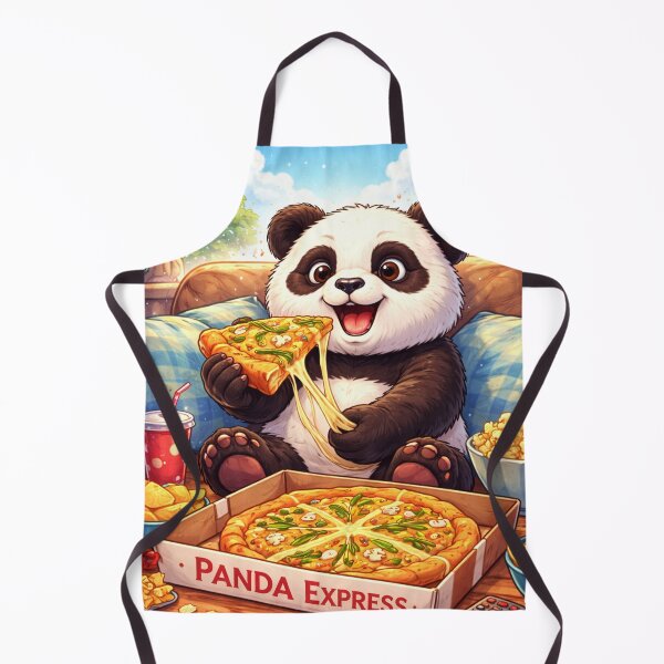 Item preview, Cute Panda Eating Pizza – Panda Express Funny Food Lover Design designed and sold by snaperos.