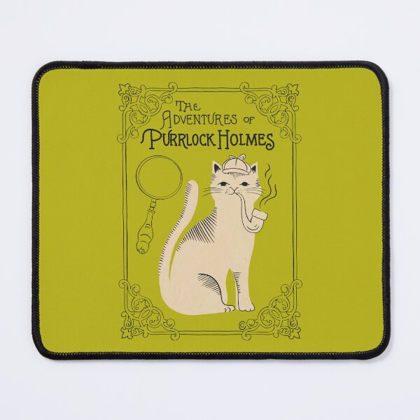 Item preview, The Adventures of Purrlock Holmes | Bookish Cat Pun, Classic Literature Pun With Cats, Bookish Gifts, Sherlock Holmes, sir arthur conan doyle designed and sold by Carrie Cantwell Art.