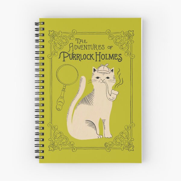 Item preview, The Adventures of Purrlock Holmes | Bookish Cat Pun, Classic Literature Pun With Cats, Bookish Gifts, Sherlock Holmes, sir arthur conan doyle designed and sold by Carrie Cantwell Art.