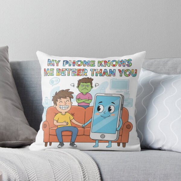 Item preview, My Phone Knows Me Better Than You – Funny Relationship Shirt designed and sold by Imaginarium of Chaos falcon88 .
