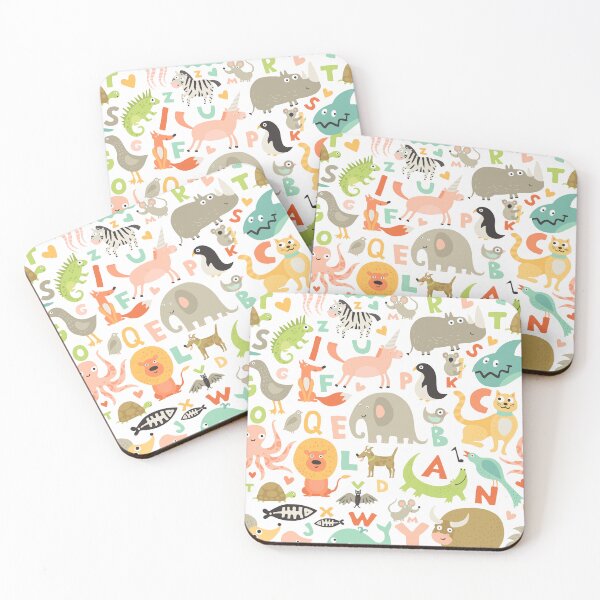 Item preview, Enchanted Animal Alphabet: Colorful Seamless Pattern for Kids designed and sold by Paulocdias.