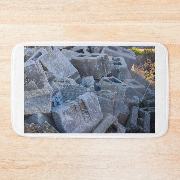 Item preview, Rugged Pile Of Concrete Blocks And Debris In Outdoor Construction Site designed and sold by Nmallia.
