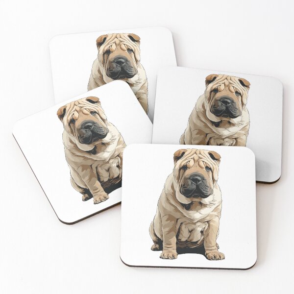 Item preview, Cream Shar pei Dog Illustration designed and sold by whyitsme.