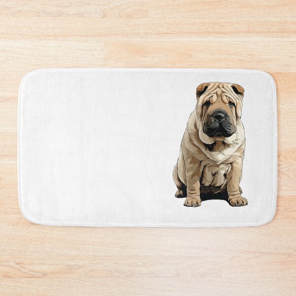 Item preview, Cream Shar pei Dog Illustration designed and sold by whyitsme.