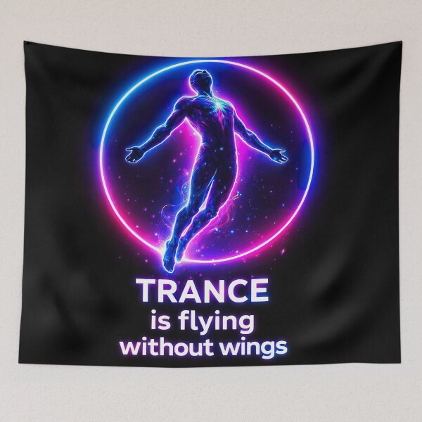 Item preview, Trance Is Flying Without Wings – Neon Transcendent Vision designed and sold by Dominik1994.