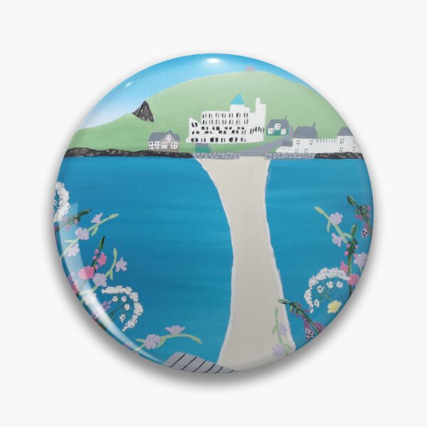 Item preview, Burgh Island Bigbury contemporary Devon Seascape artwork designed and sold by ElisaTruemanArt.