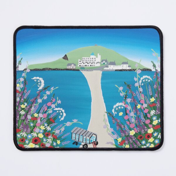 Item preview, Burgh Island Bigbury contemporary Devon Seascape artwork designed and sold by ElisaTruemanArt.