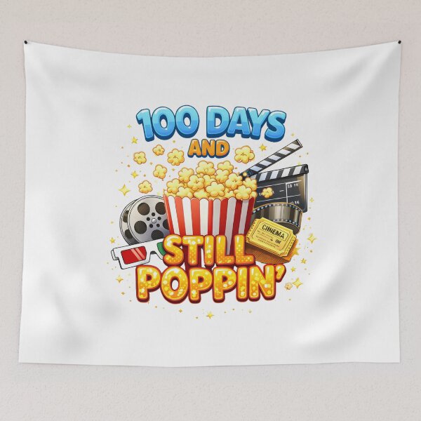 Item preview, 100 Days And Still Poppin Movie Theme Teacher 100th Day Of School Film Popcorn Shirt designed and sold by JaaCreativeShop.