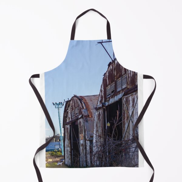 Item preview, Rusted Abandoned Barn-Industrial Shed With Weathered Metal Exterior Under Clear Blue Sky designed and sold by Nmallia.
