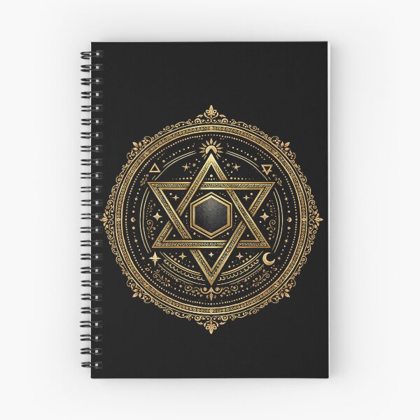 Item preview, Delicate hexagram in a double circle, seal style designed and sold by chrisbe-.