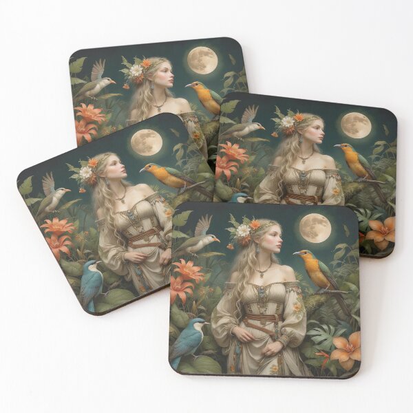Item preview, Enchanting Jungle Fairy in Moonlit Glow designed and sold by Beyond The Canvas.