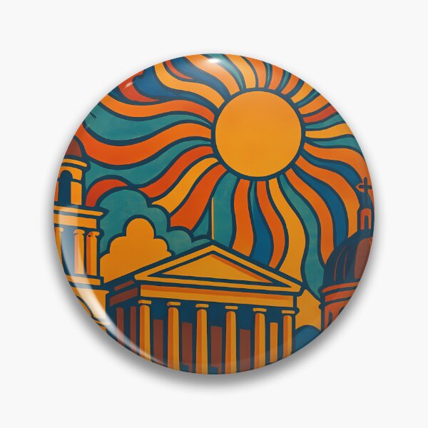 Item preview, Trippy Psychedelic Poster of Chișinău | Neon Eastern European Dreams | Surreal Moldovan Cityscape Art designed and sold by PaintedPixels01.