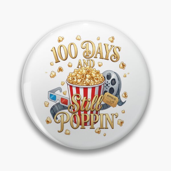 Item preview, 100 Days And Still Poppin Retro Script Teacher 100th Day School 3D Glasses Film Reel Shirt designed and sold by JaaCreativeShop.