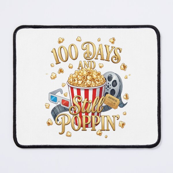 Item preview, 100 Days And Still Poppin Retro Script Teacher 100th Day School 3D Glasses Film Reel Shirt designed and sold by JaaCreativeShop.