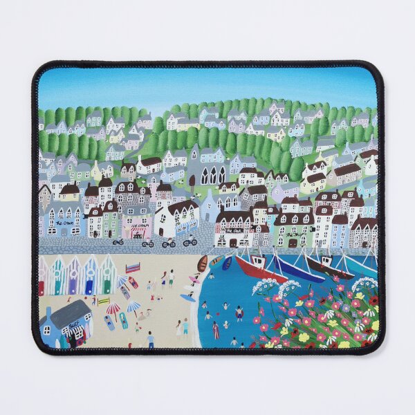 Item preview, Our Happy Place contemporary summer beach artwork designed and sold by ElisaTruemanArt.