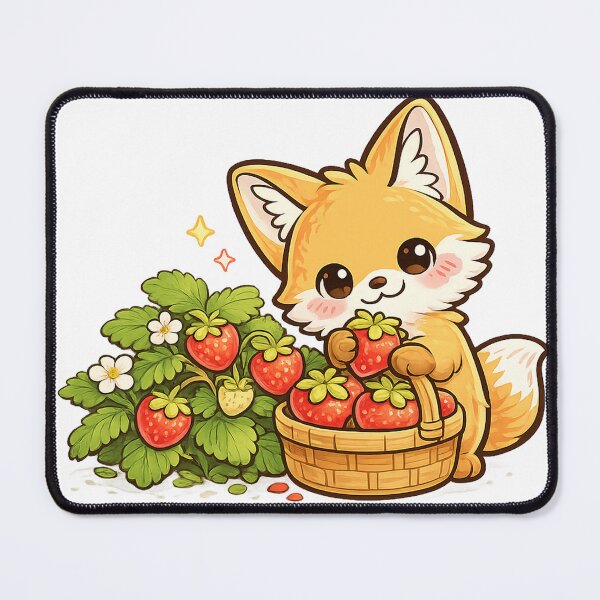 Item preview, Fox Picking Strawberries designed and sold by Eiraoff.