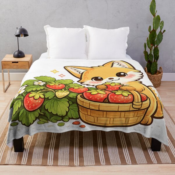 Item preview, Fox Picking Strawberries designed and sold by Eiraoff.