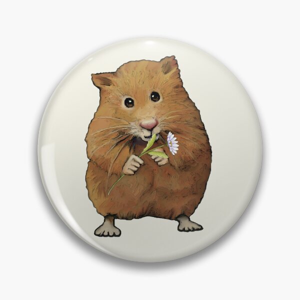 Item preview, Cute Hamster with Daisy Flower designed and sold by JoyfulWhimsy.