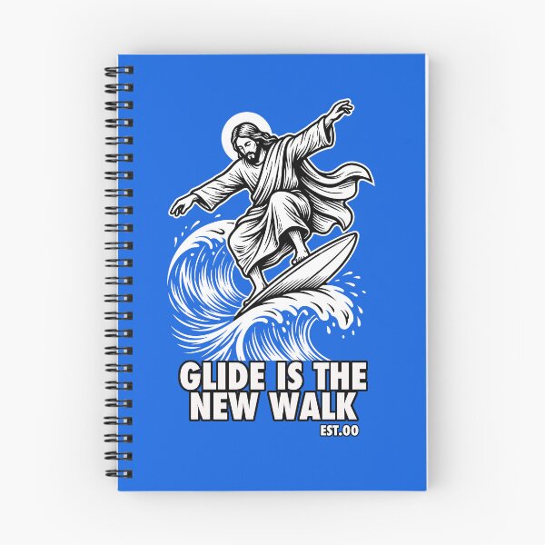 Item preview, Surfing Jesus - Glide New Walk - Surf Meme - Blue designed and sold by WAMTEES.